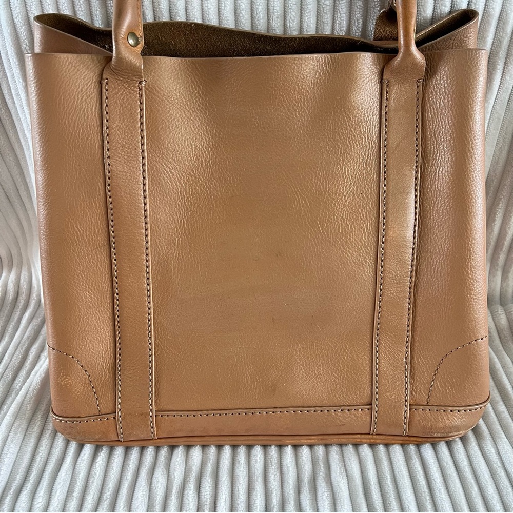 J. Crew Tan Leather Tote Structured Design